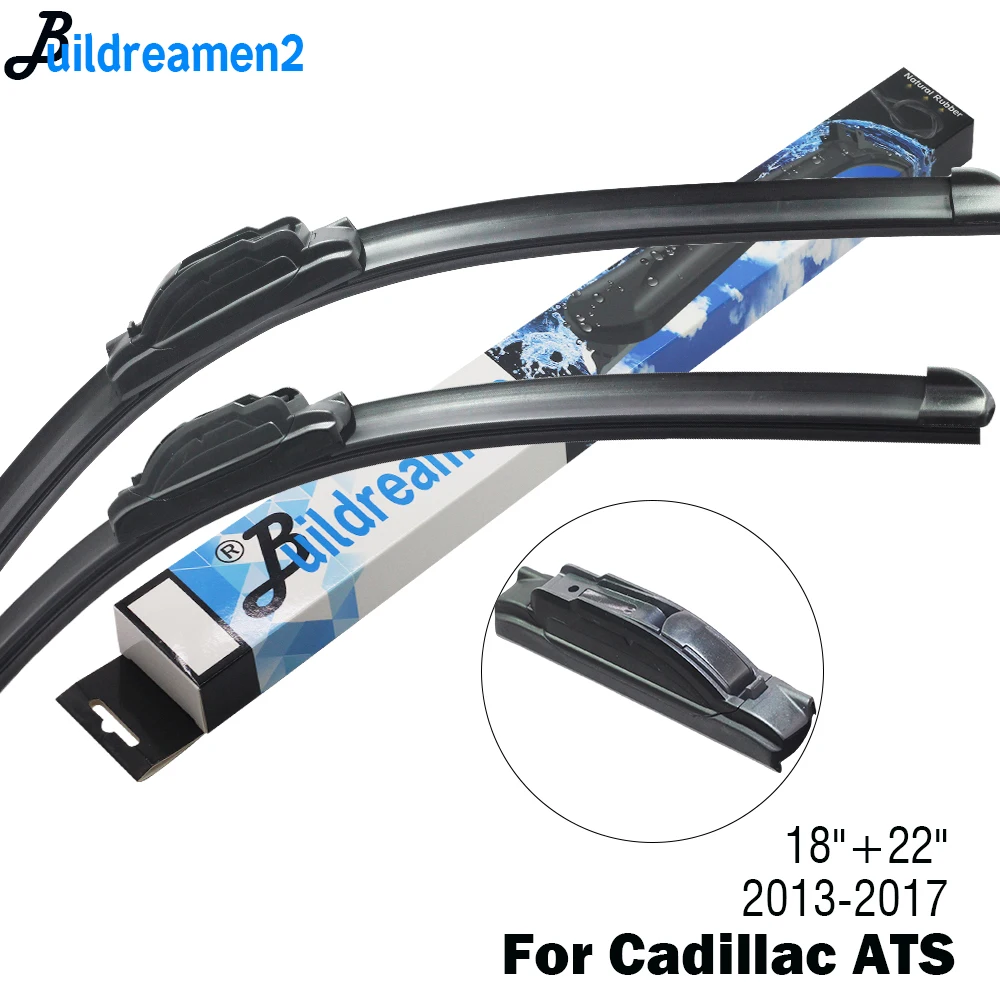 

Buildreamen2 Car Wiper Blade Front Windscreen Rubber Wiper Accessories For Cadillac ATS Fit Hook Arms 2013 2014 2015 2016 2017