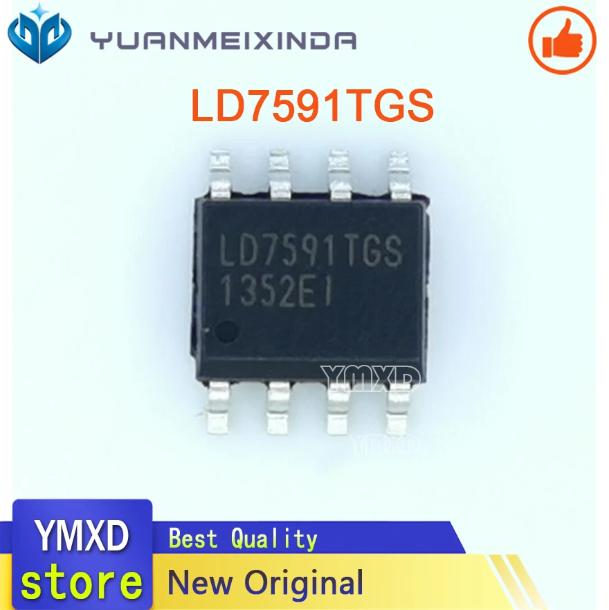 Chip de gestión de energía LCD, parche LD7591TGS LD7591 LD7591GS, Original, 10 unids/lote