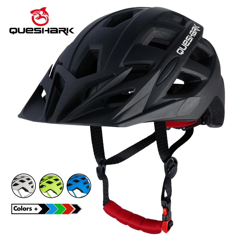 

QUESHARK мужской и женский велосипедный шлем со съемными полями MTB дорожный велосипед велосипедный баланс для езды на мотоцикле гоночный безопасный козырек