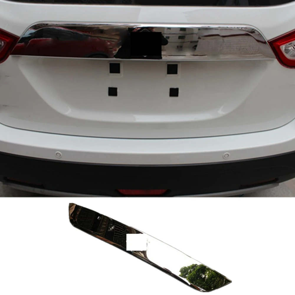 

Stainless Steel Rear Door License Tailgate Bumper Frame Plate Trim Trunk For Suzuki S-Cross Scross SX4 2017 2018 2019 2020 2021