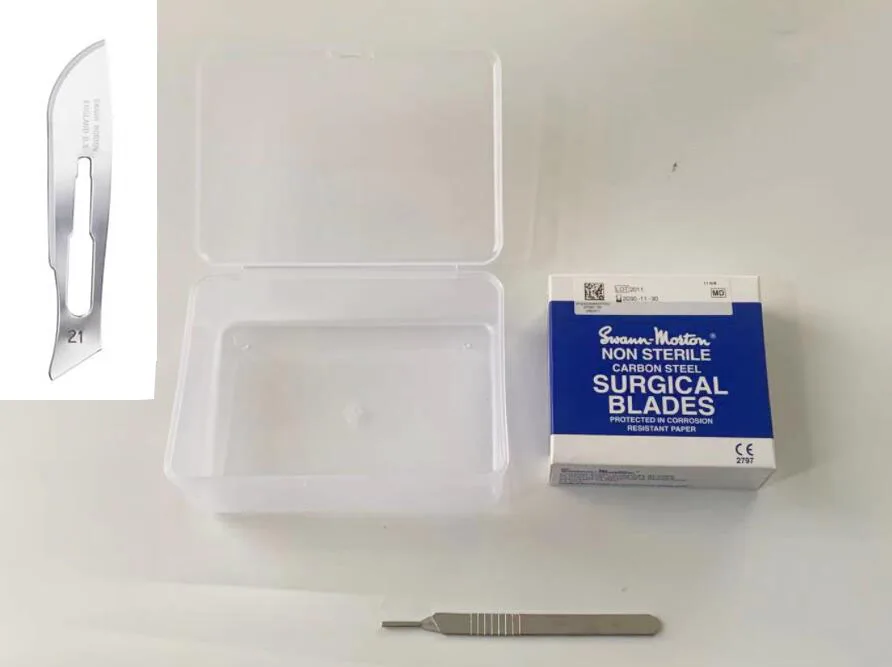 

21# Swann Morton Surgical Blade Non Sterile Carbon Steel 100 PCS Scapel Blade