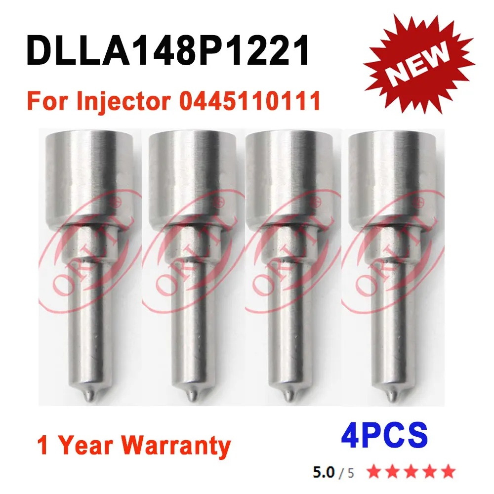 

ORLTL Diesel 4 Pieces DLLA148P1221 Fuel Sprayer Nozzle Valve 0 433 171 771 0433171771 Repair Kits For 0445110111 0 445 110 111