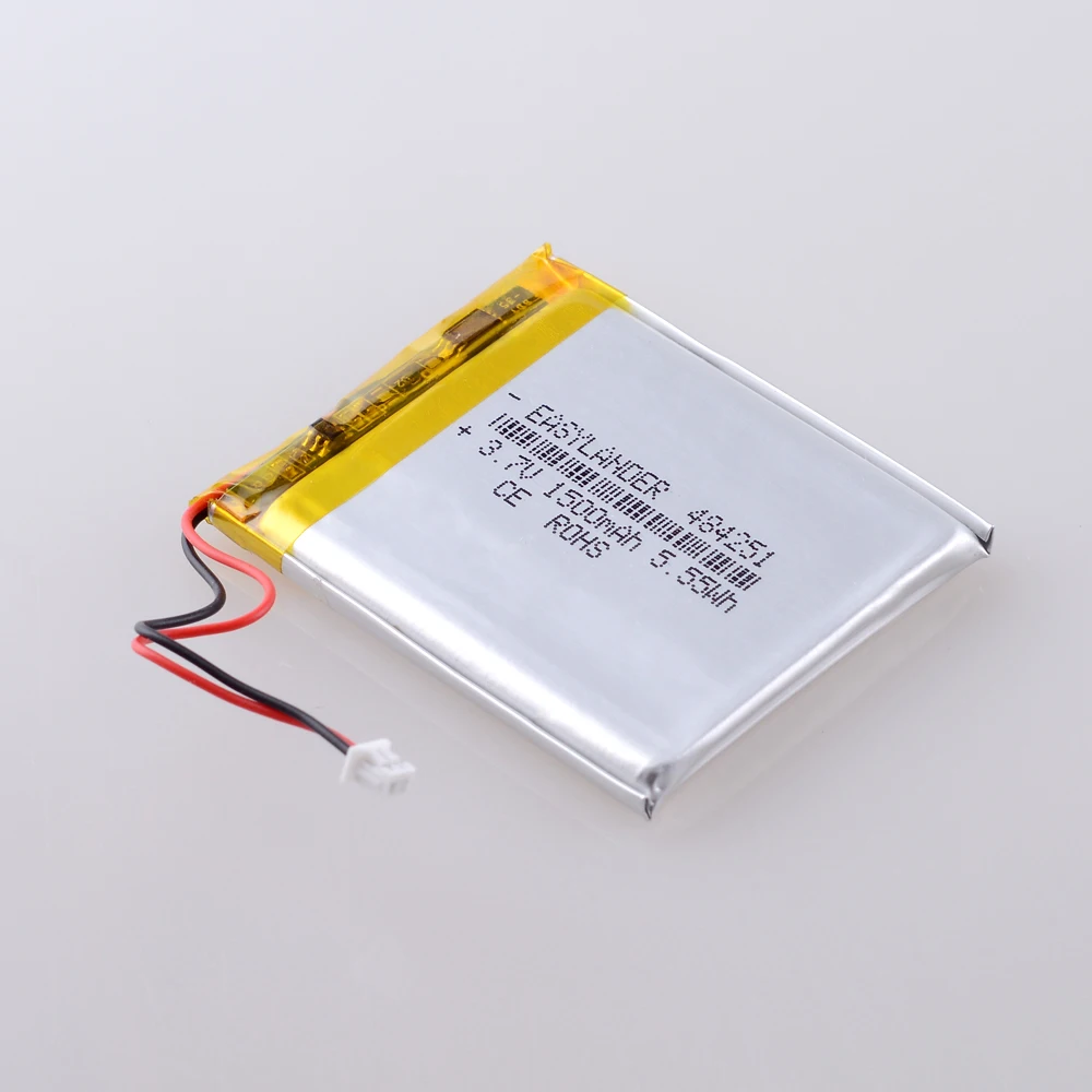 3.7 فولت 1500 مللي أمبير 484251   JST 1.25mm 2pin بطارية ليثيوم أيون ليثيوم بوليمر قابلة للشحن
