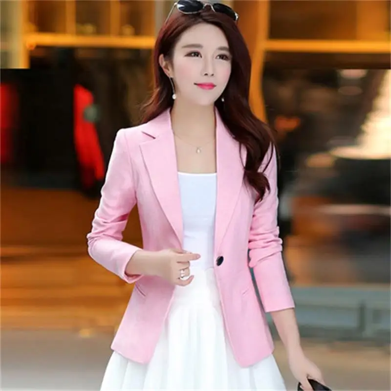 Die Neue hohe qualität Herbst Frühling frauen Blazer Elegante Büro Dame Blazer Dünner Mantel Anzüge Weibliche Jacke Große code anzug