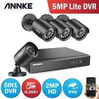 ANNKE 8CH 1080P CCTV Camera DVR System 4pcs Waterproof 2.0MP HD-TVI Bullet Cameras Home Video Surveillance Kit Motion Detection