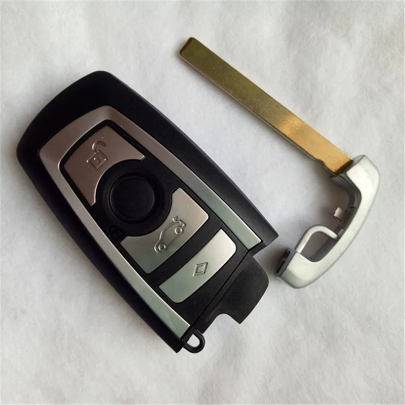 

5 шт., 4 кнопки, смарт-чехол для дистанционного ключа для BMW 5 7 серии с аварийным лезвием, брелок для бесключевого доступа, автомобильный Стайлинг, крышка сигнализации