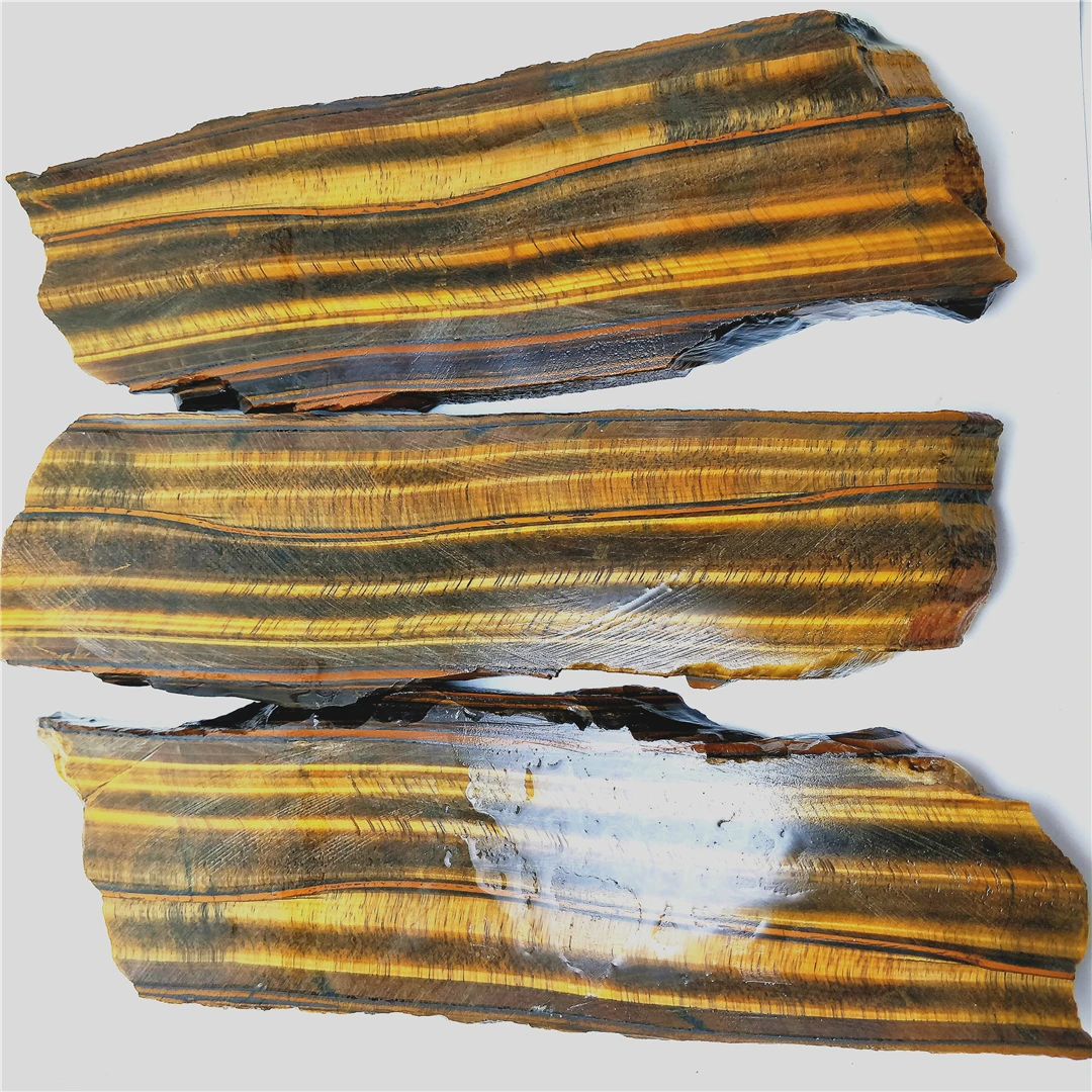 400-450G Natural Rough Yellow Tiger Eye Stone Cutting Slabs Raw Mineral Specimen Crystals Slice