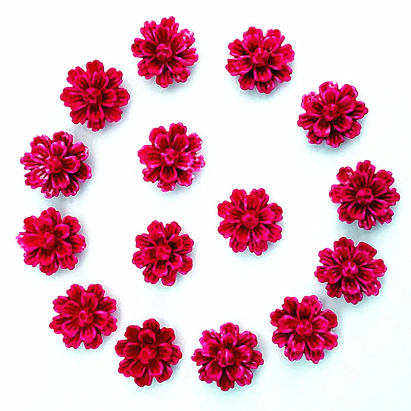 

100 pcs. Rose DlY resin rose flower flatback appliques for phone / wedding / craft