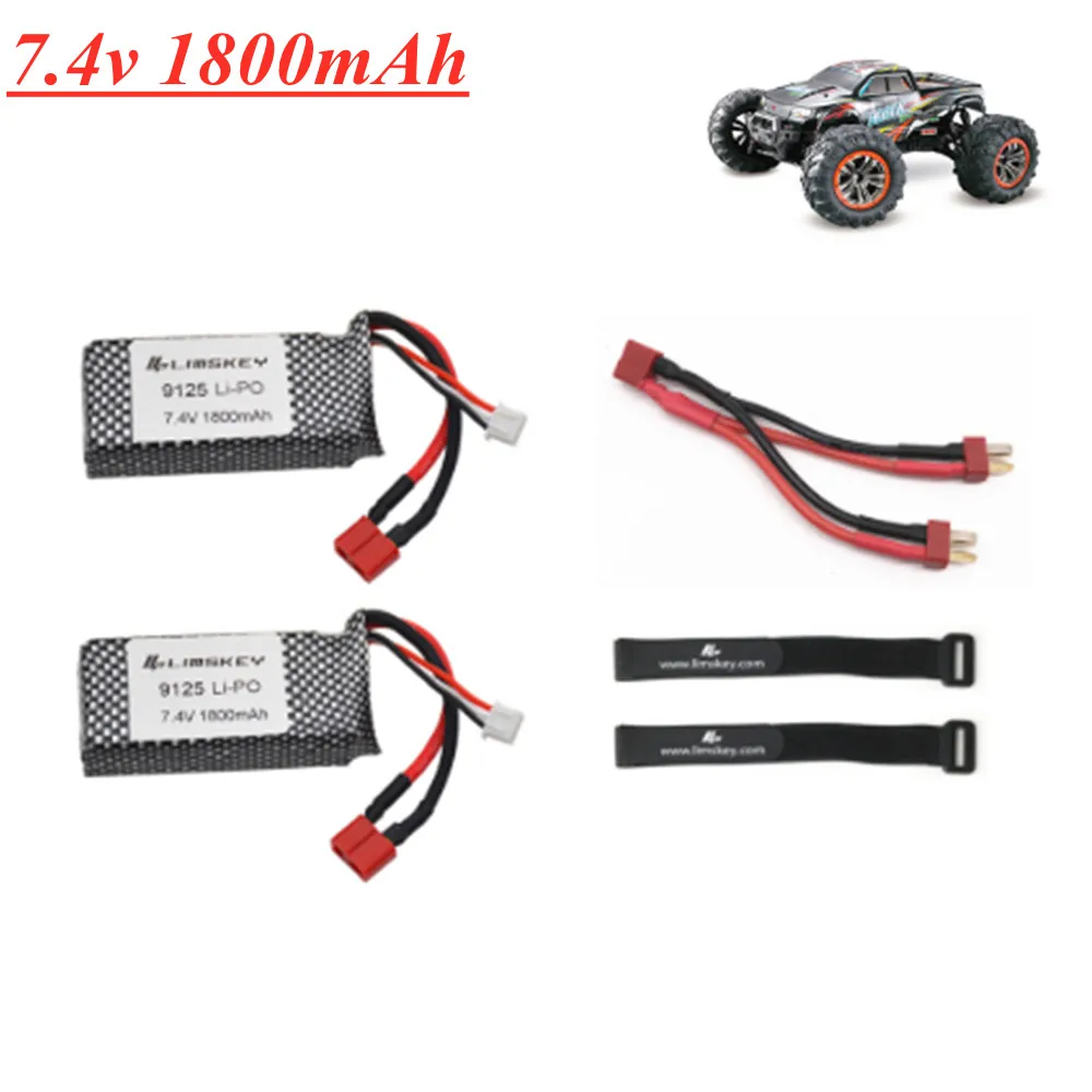 7.4V upgrade to 3600mAh lipo Battery For XINLEHONG 9125 RC Car Spare Parts 7.4V 1800mah XLH 9125 battery accessory
