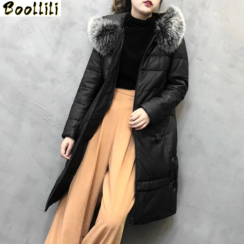 Genuine Leather Boollili Down Sheepskin Jacket Hooded Winter Jacket Duck Down Coat Women Clothes 2023 Jaqueta De Couro