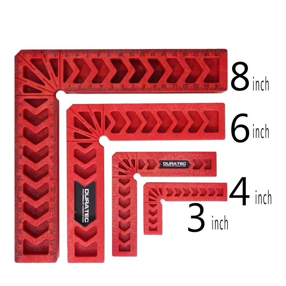 

4pcs 90 degree right angle clamp L-square holder ruler clamping squares woodworking tools 3" 4" 6" 8"