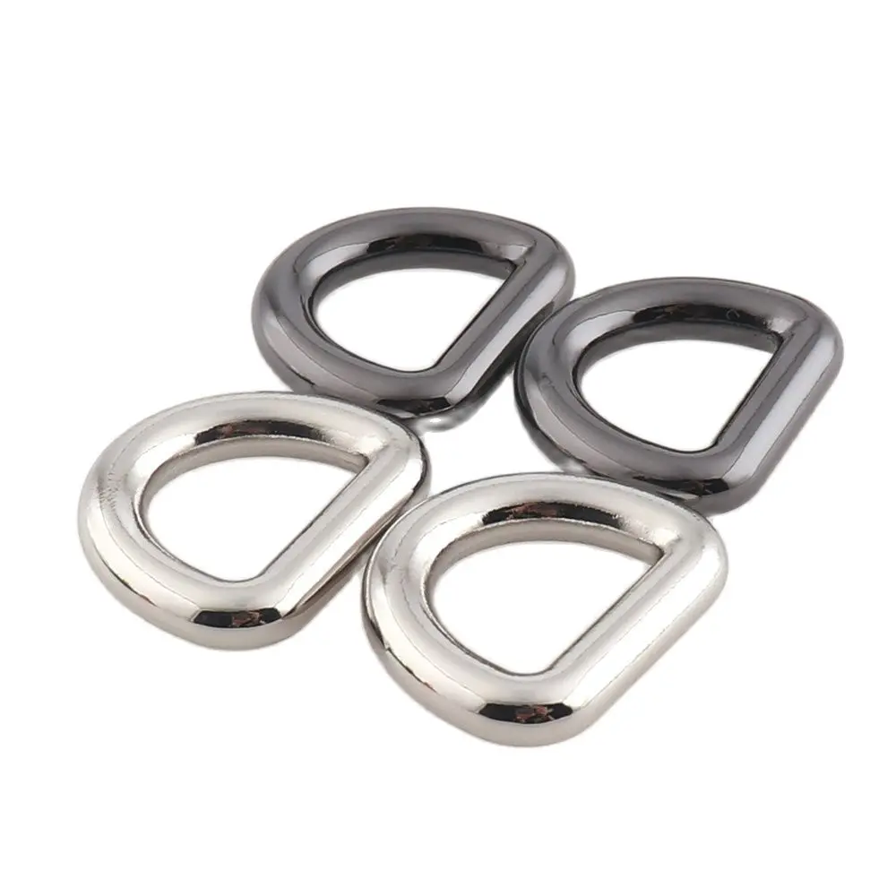 Metal D Ring Gun Black Alloy  Inner Width 5/8''(17mm) Inch High Quality Dee Ring for Bags Backpacks Shoes Webbing Handbag Purse