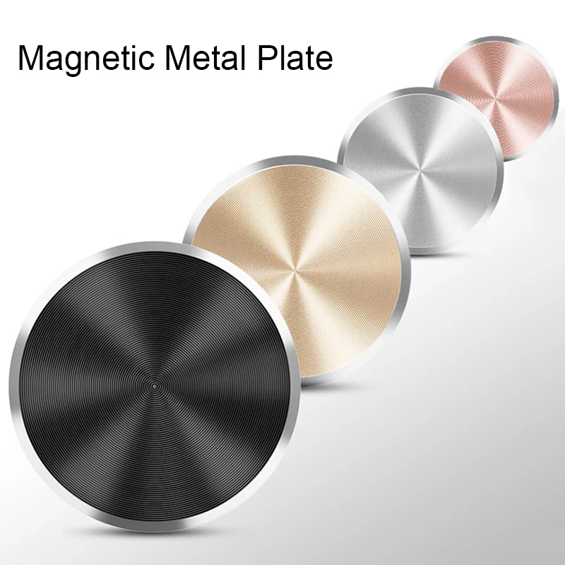 Metal Plate Phone Holder Sticker on Xiaomi Redmi Note 6 Pro Glossy CD Vein Magnet Car Holder Mount Sheet for iPhone XR Xs Max image 3