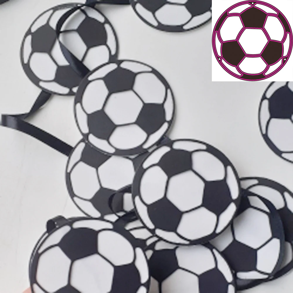 

Football Cutting Dies Birthday Party Metal Cutting Dies Stencils For DIY Scrapbooking Album Stamp Paper Card Embossing Mold