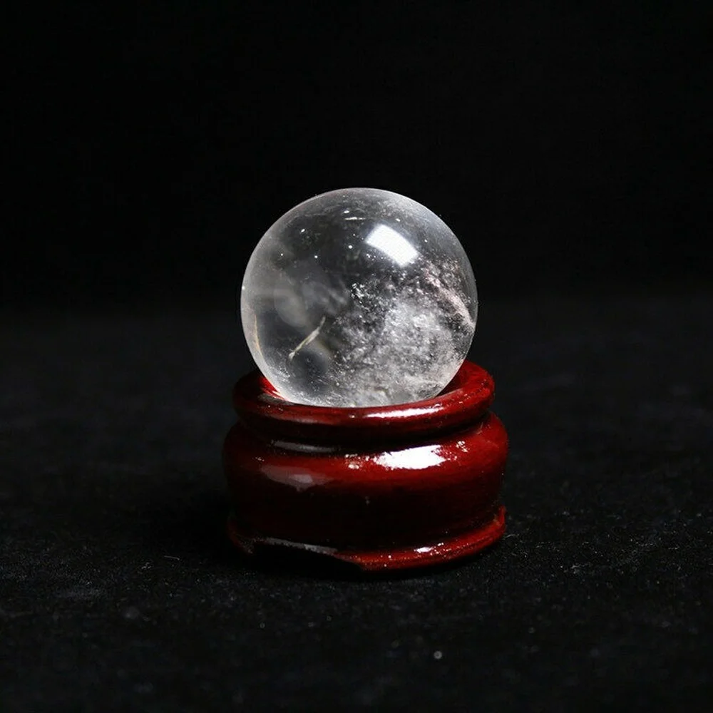 30/40/45/50mm AAA Natural Rock Clear Quartz Sphere Crystal Ball Gemstone Reiki Healing W/ Stand