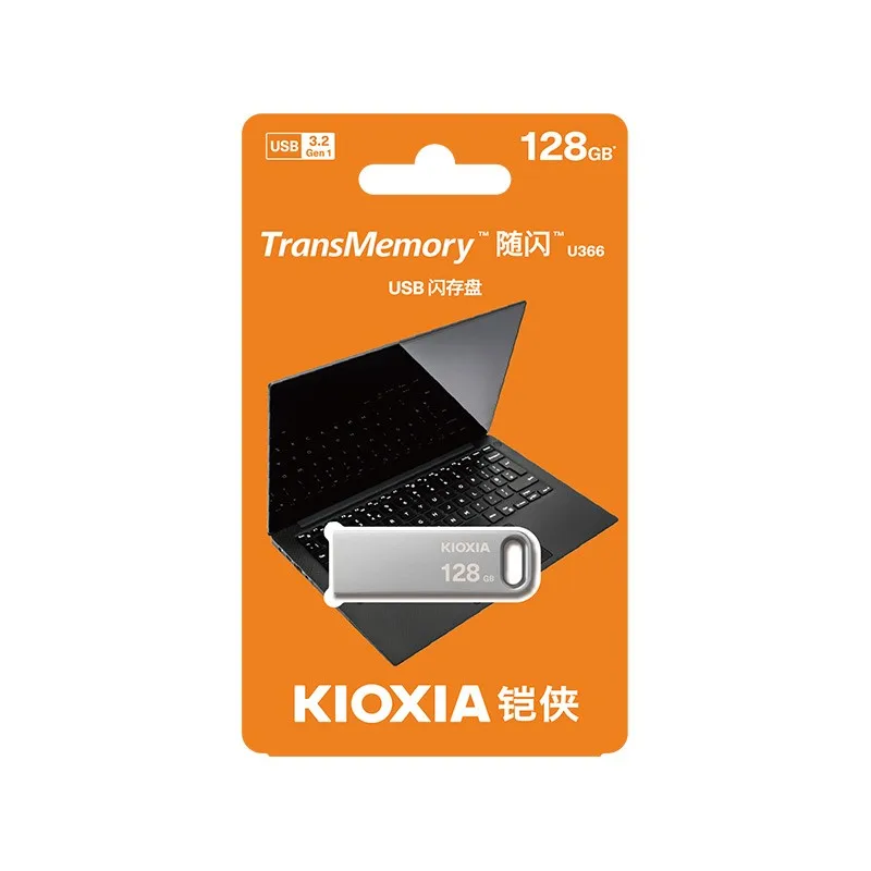 Kioxia u366 USB-Flash-Laufwerk 128GB Auto Hoch geschwindigkeit computer USB-Flash-Laufwerk Silber USB 3,2 Metall Shell Notebook