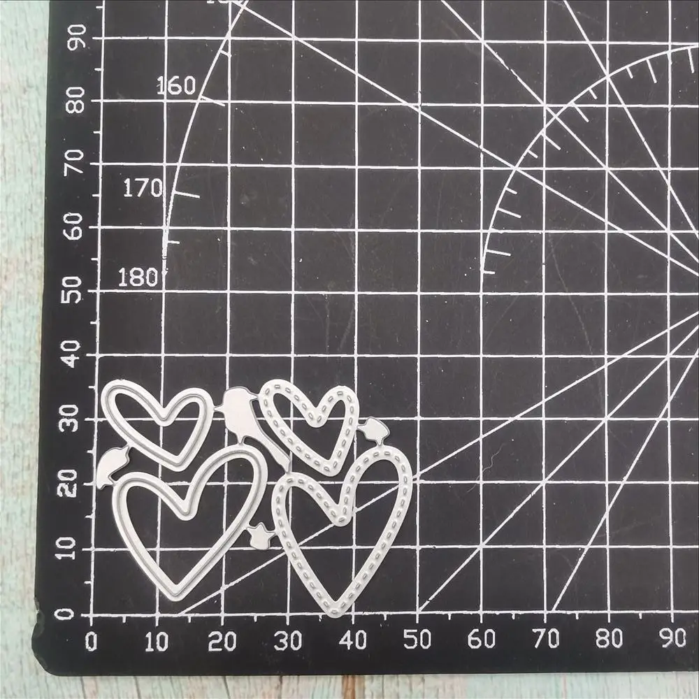 Matryce w kształcie serca scrapbooking wykrojniki szablony do wytłaczania szablony do wycinania papieru zdjęć ręcznie robione kartki rzemiosło dekoracyjne