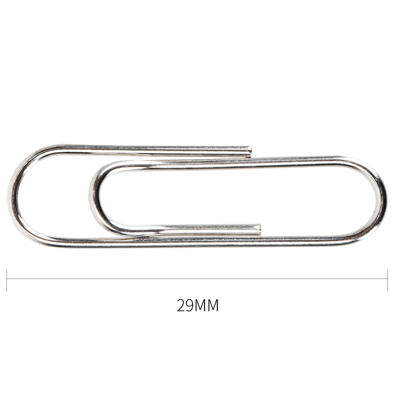 M&G 200 Pcs/barrel New Silver round Paper Clips Metal Clips Memo Clip Bookmarks Stationary Office Accessories School Supplies