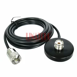 3 meters RG58U SO239 female car radio antenna 5cm mini uhf small magnetic base bracket PL259 male