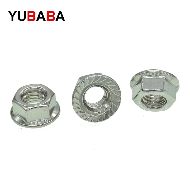 

1000/500/200/100pcs/lot M3 M4 M5 M6 M8 M10 M12 304 Stainless Steel Hex Flange Nuts