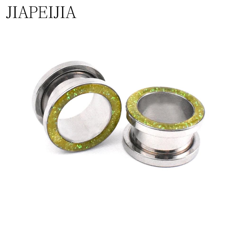 Multicolor Annulus Ear Gauges Plugs Hollow Stainless Steel Ear Stretcher Tunnel Piercing Earring 6-30mm