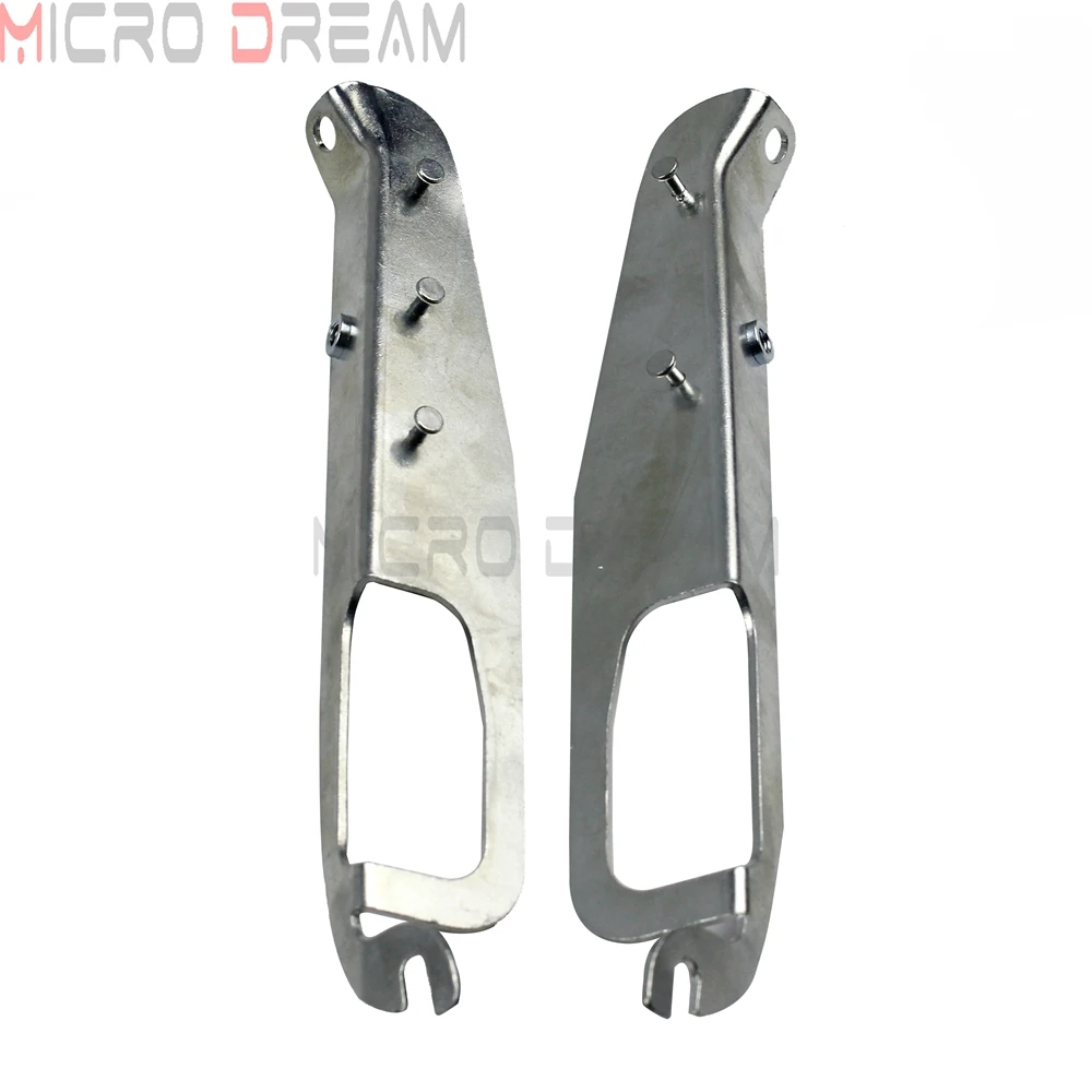 2pcs Chrome Batwing Inner Front Fairing Support Brackets For Harley Electra Glide Street Glide Tri Glide Ultra Classic FLHT FLHX