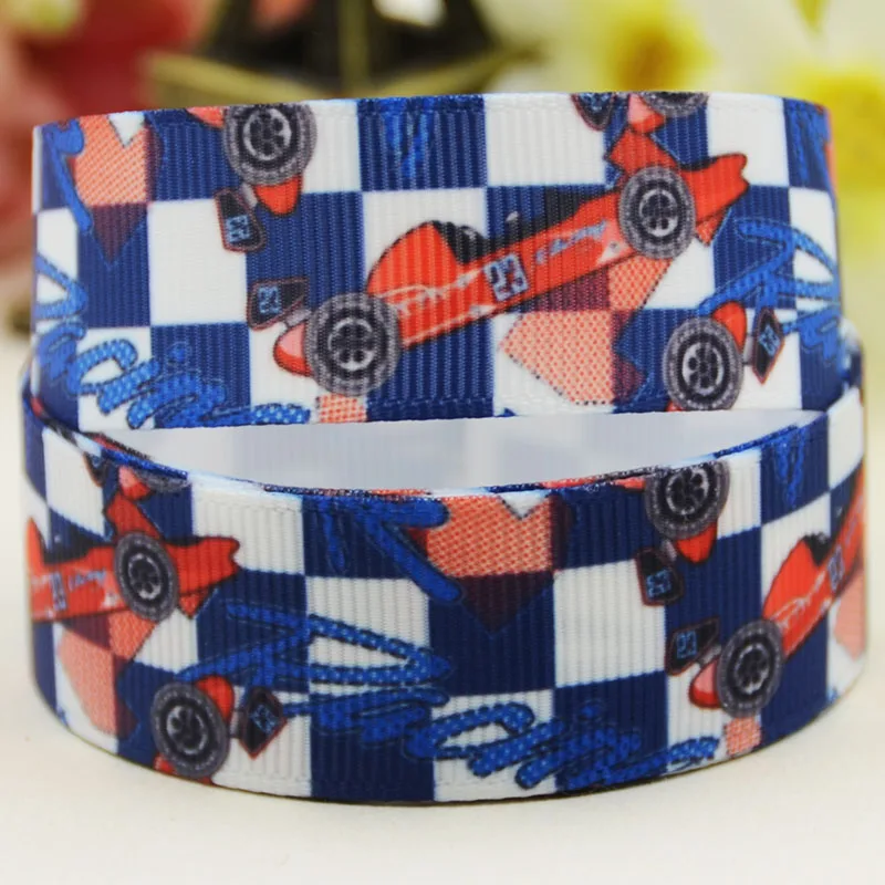 22mm 25mm 38mm 75mm Car cartoon printed Grosgrain Ribbon party decoration 10 Yards satin ribbons