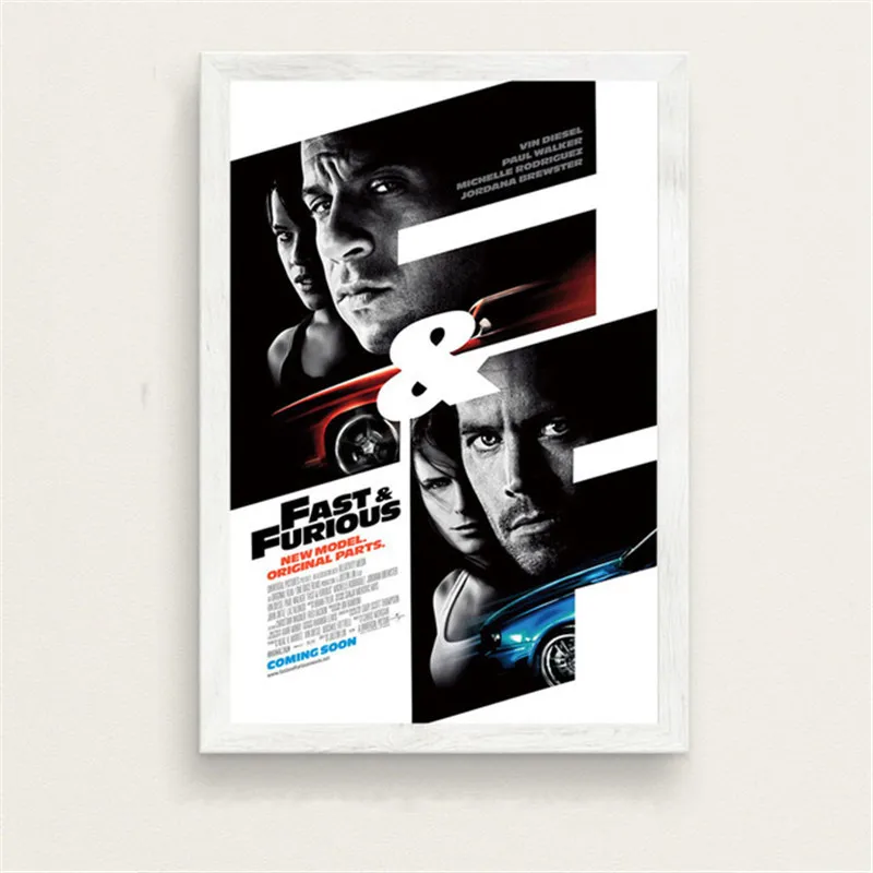 Fast and Furious Movie Posters Classic Paul Walker Vin Diesel Canvas Paintings Vintage Decorative Posters Home Bar Decoration