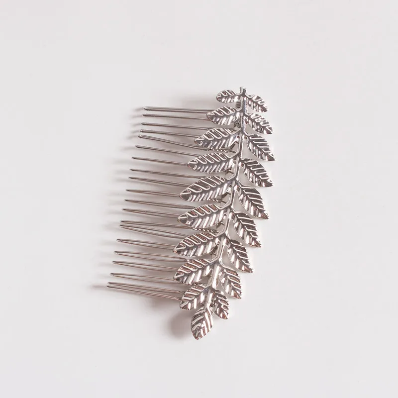 Bridal Comb Wedding Accessories Bridal Gold Silver Color Fashion Women's Leaves Comb Bridals Headpiece Wedding Hair Jewelry