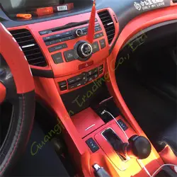Car-Styling 3D 5D Carbon Fiber Car Interior Center Console Color Change Molding Sticker Decals For Honda Accord 8 2008-2013
