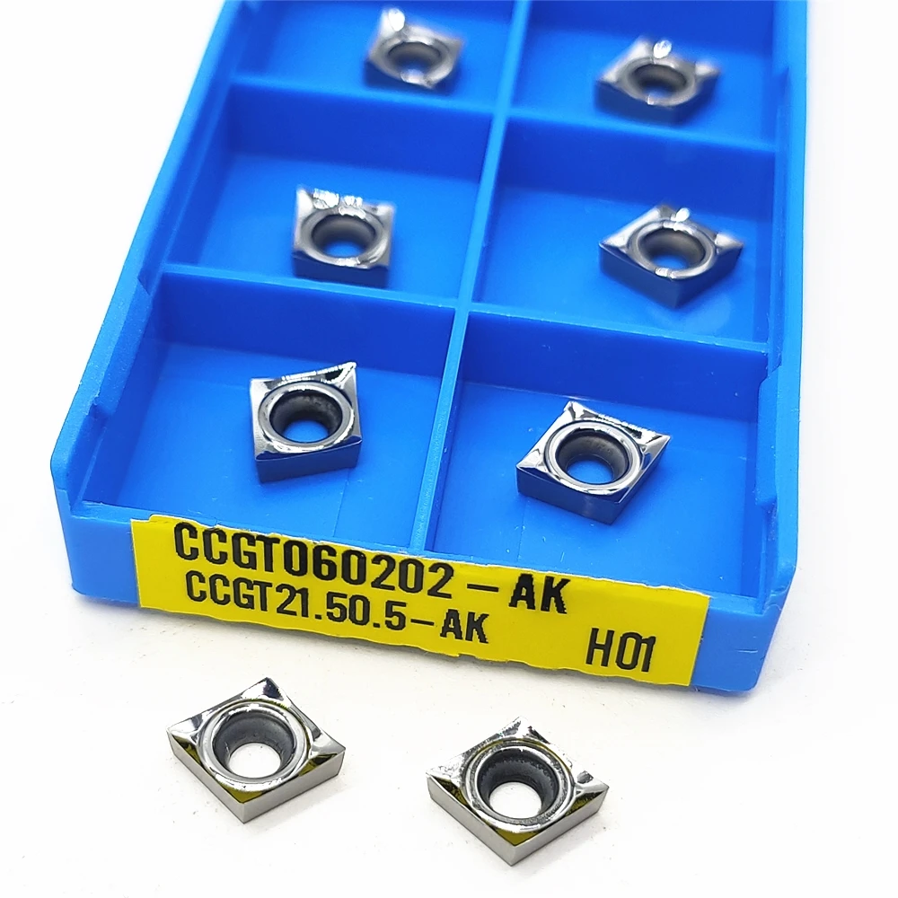 CCGT060202-AK H01 CCGT060204-AK H01 CCGT060208-AK H01 باستخدام الحاسب الآلي كربيد الألومنيوم شفرة تحول أداة CCGT إدراج الألومنيوم