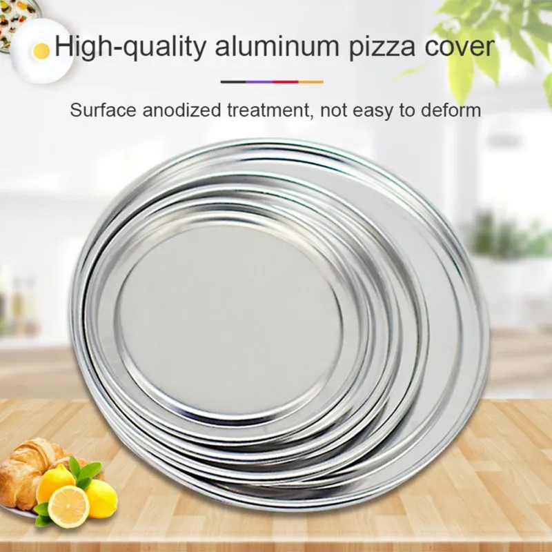 

Aluminum Round Pizza Plate Pizza Pan Tray Non-stick Mold Baking Pan Tool Kitchen Cake Baking Mould DIY Bakeware Pizza Mold