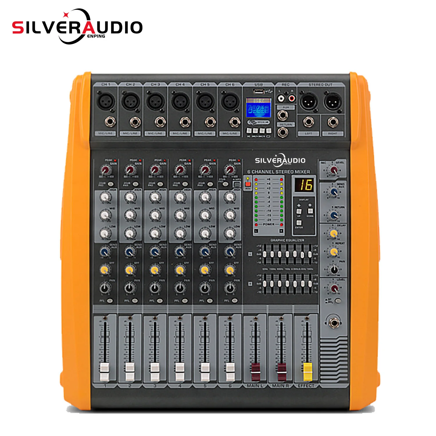 Buon prezzo professionale del miscelatore del suono dell'amplificatore di potenza di 6 canali di GAX-PM6 per la prestazione all'aperto facile della fase del DJ