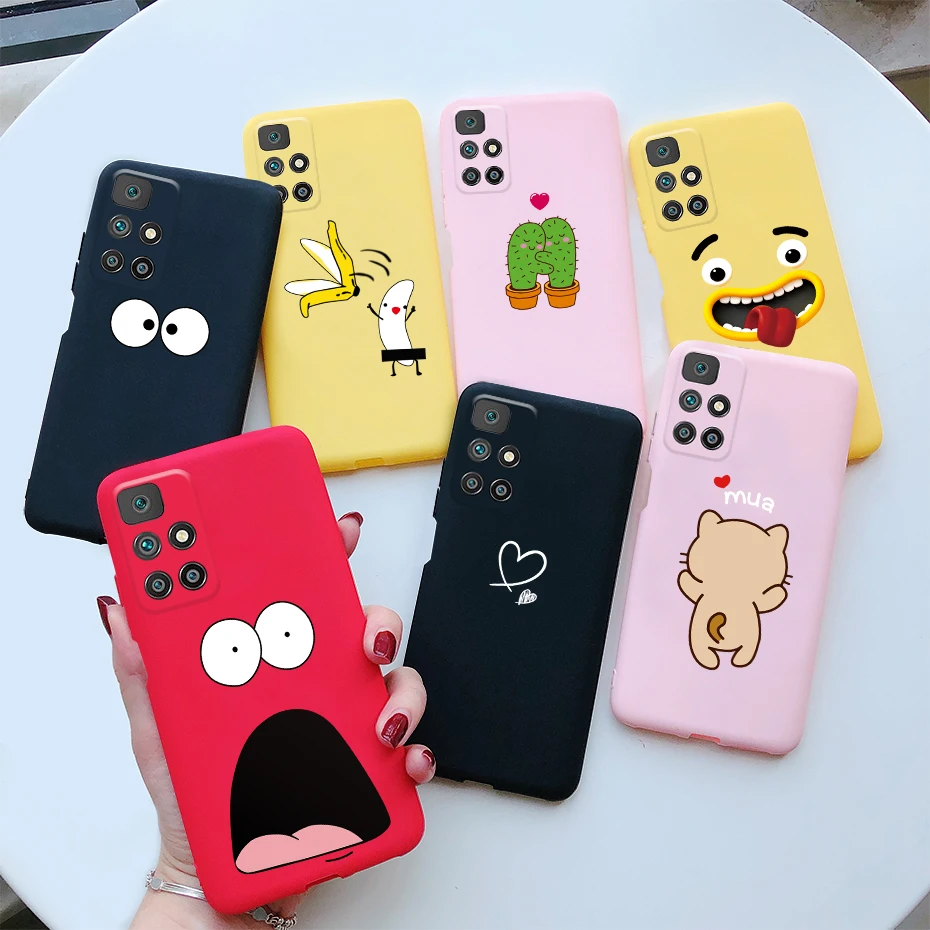 For Fundas Xiaomi Redmi 10 Case Cute Cartoon Candy Painted Silicon Cover For Xiomi Redmi 10 Prime 2021 Bumper Redmi10 6.5