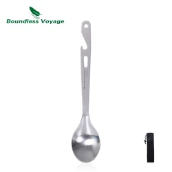 Boundless Voyage-티타늄 스푼 및 오프너, 야외 캠핑 초경량 칼 붙이, 휴대용 식기, Ti1065T