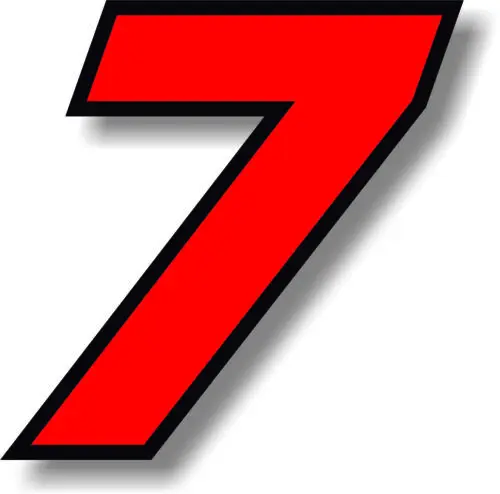 Fuzhen Boutique Decals Exterior Accessories Popular Car Stickers Black (Red Outline) Quare Font Race Number Racing Number Decal