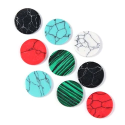 Xinyao 6mm 8mm 10mm 12mm 16mm 18mm 20mm 22mm Malachite Turquoise Cabochon Tray Base Accessories for DIY Jewelry Making