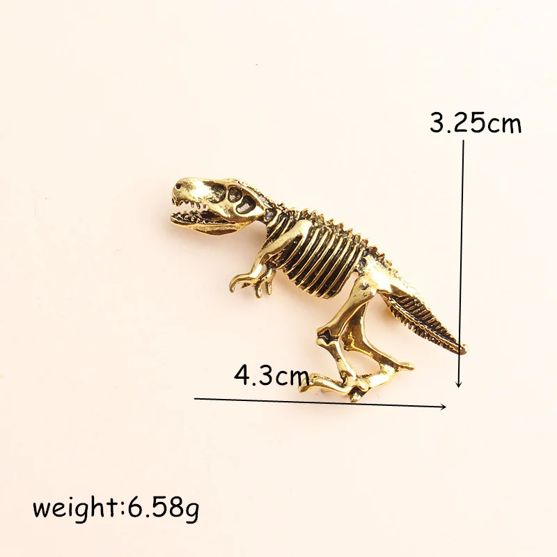 Pomlee 2021 New Arrival Dinosaur Brooch Unisex Women And Men Pin Antil Gold Animal Brooch Gift Clip Accessories Whosales