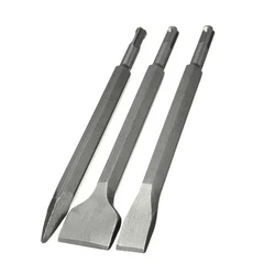3 Pcs/Set Hex SDS Plus Flat Chisel Point Chisel Bit Impact Hammer Drill Concrete Wall Bit Hand Tool For Electric Hammer Chisel