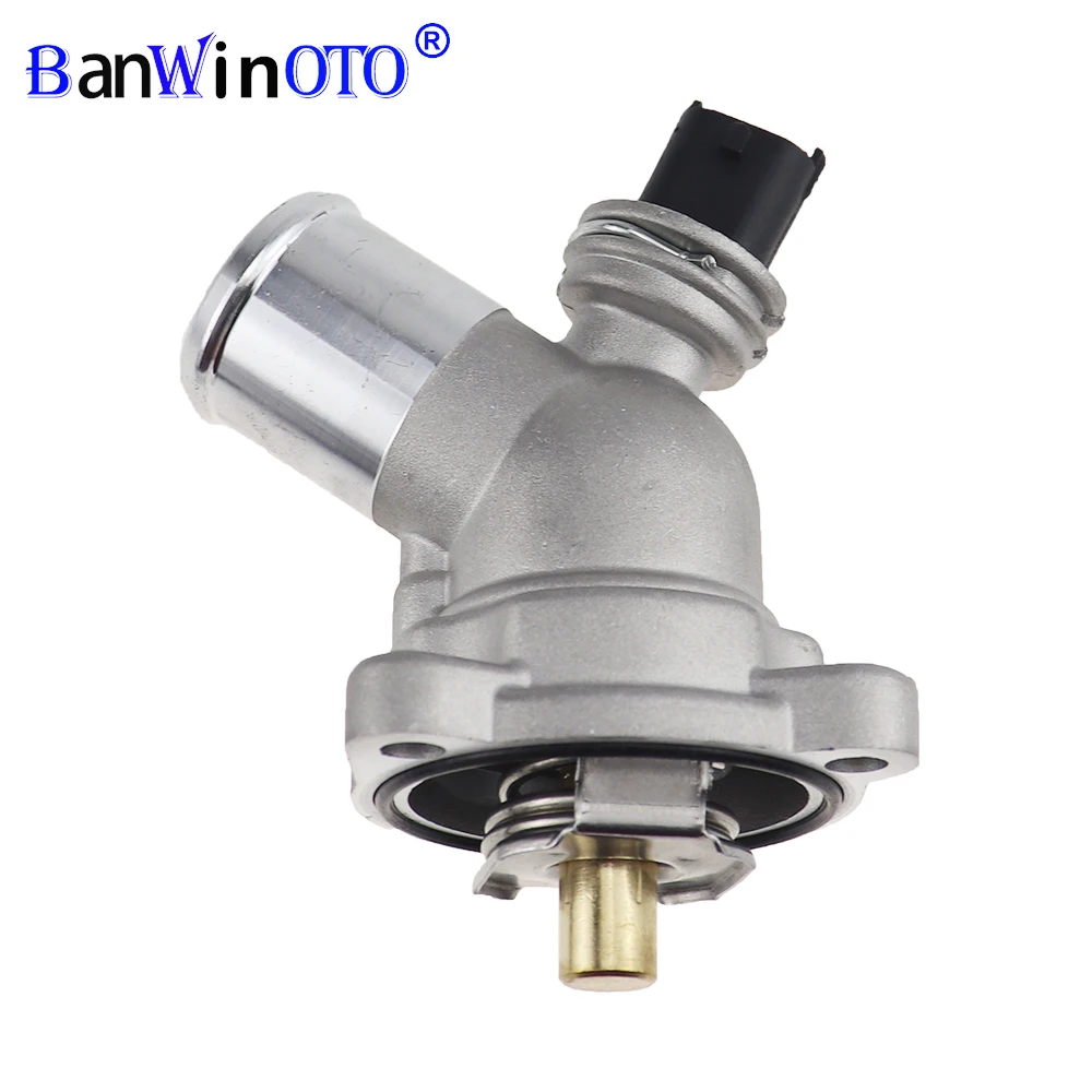 Termostato de refrigeración de motor de aluminio, conjunto de cubierta compatible con Chevrolet Spark Beat Matiz, 1.2L, 2013-2015, 96988257, 25192923