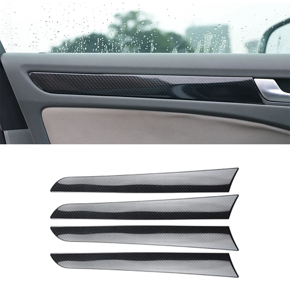 K-Car LHD Console Armrest Gear Shift Decoration Frame Cover Trim Carbon Fiber Color Interior For Audi A4 B8 2009-2016