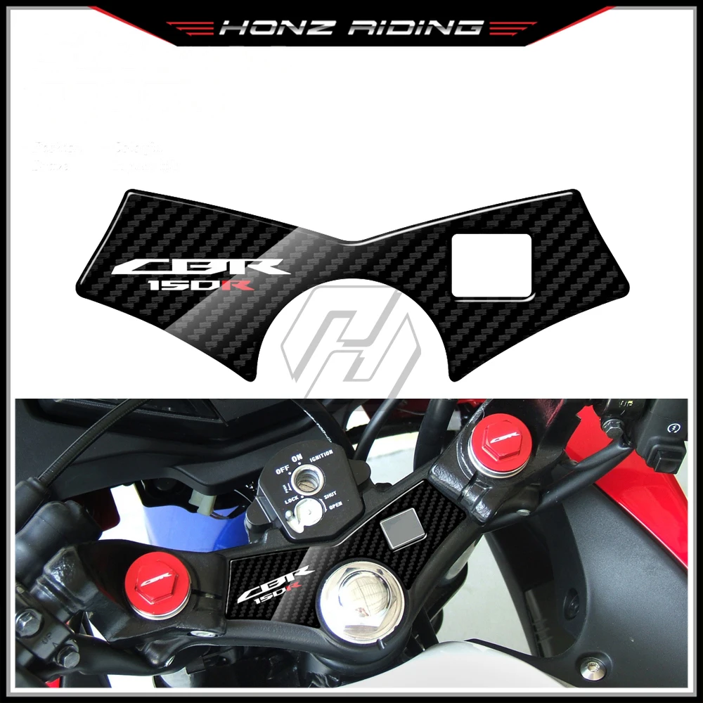 For Honda CBR125R CBR150R 2010-2017 3D Carbon-look Upper Triple Yoke Defender