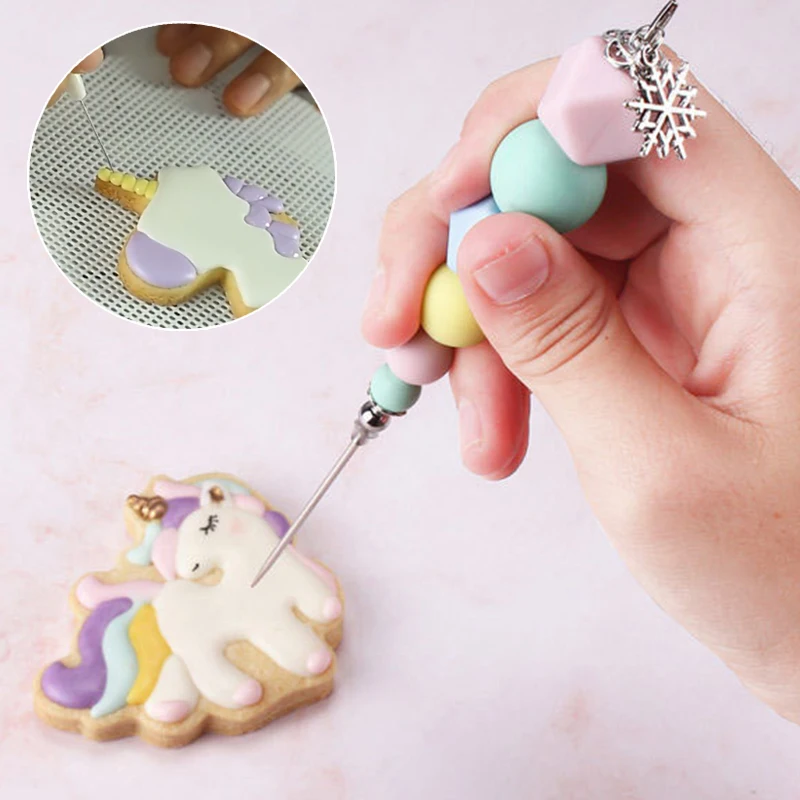 Candy Color Icing Biscuit Exhaust Needles Fondant Painting Mixing Needle Cake Decorating 3D Modelling Tools Baking Accessories