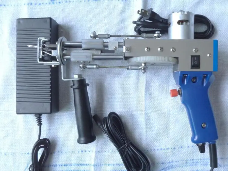 Blue 220V Cut Pile Electric Carpet Tufting Gun Carpet Weaving Flocking Machines Cut Pile TD-01 Power Tool Hand Gun