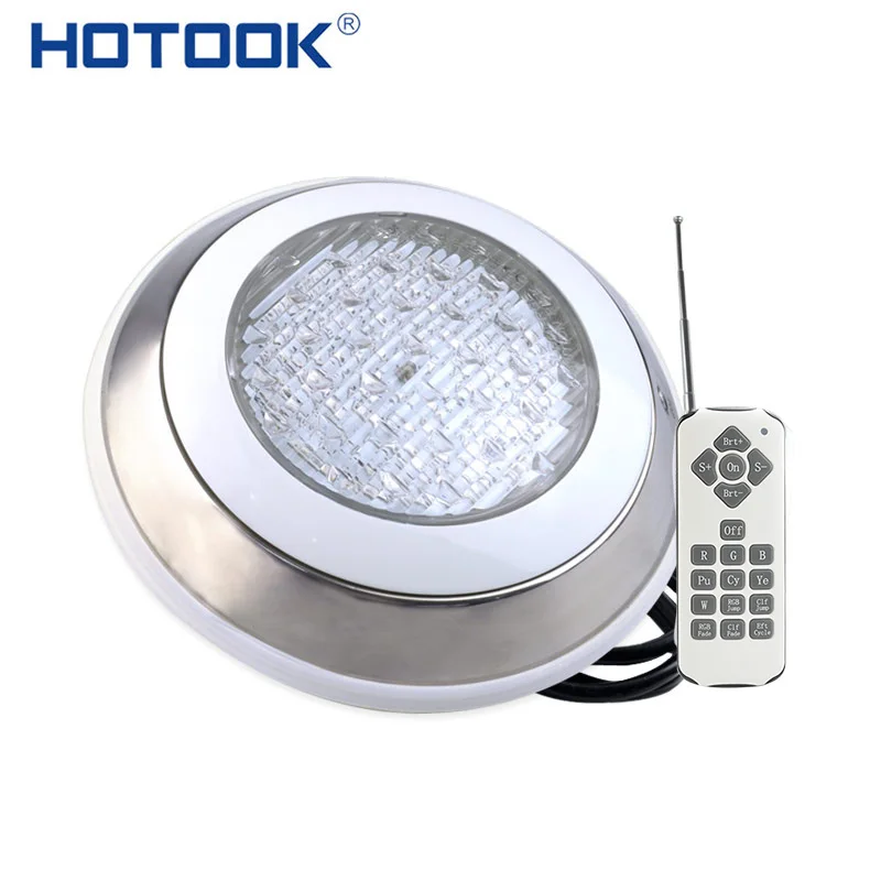 

HOTOOK Underwater Lights RGB Surface Mounted LED Swimming Pool Light IP68 12V 18W Stainless Steel Lamp For Fountain Spa Pond