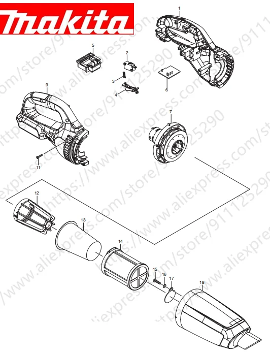 Makita CL183DZX 455604-7 용 인클로저