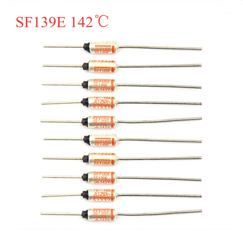 10Pcs/Lot NEC 250V 10A SF119E/SF129E/SF139E/SF188E Thermal Fuse Thermal Cutoffs 121/133/142/192/240℃ Degree Temperature Fuse