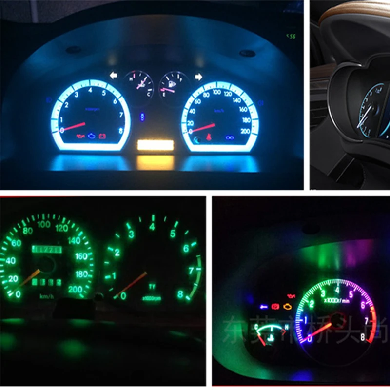 Super bright 3030 SMD led T5 car dashboard light gauge instrument side auto wedge door bulb lamp 12V