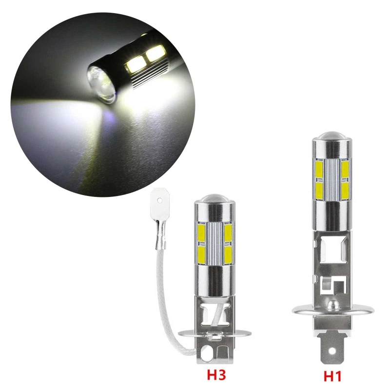 2 Pcs Mini Canbus LED Car Light Headlight 7000-8000K 240LM H1 H3 10SMD 5630 T10 BA9S Lamp Fog Lights Automotive Accessories