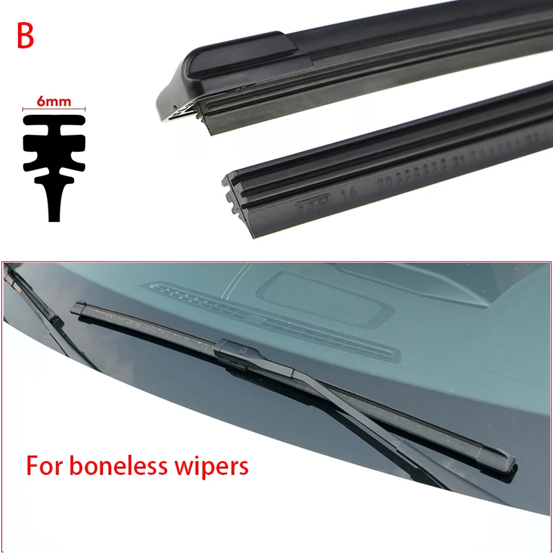 Car Windscreen Wipers Insert Rubber Strip Refill Wiper Blade For Chrysler 300c 300 Sebring Pt Cruiser Town Coun Accessories 1PCS